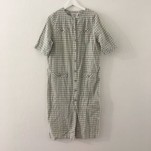 Vintage plaid midi dress